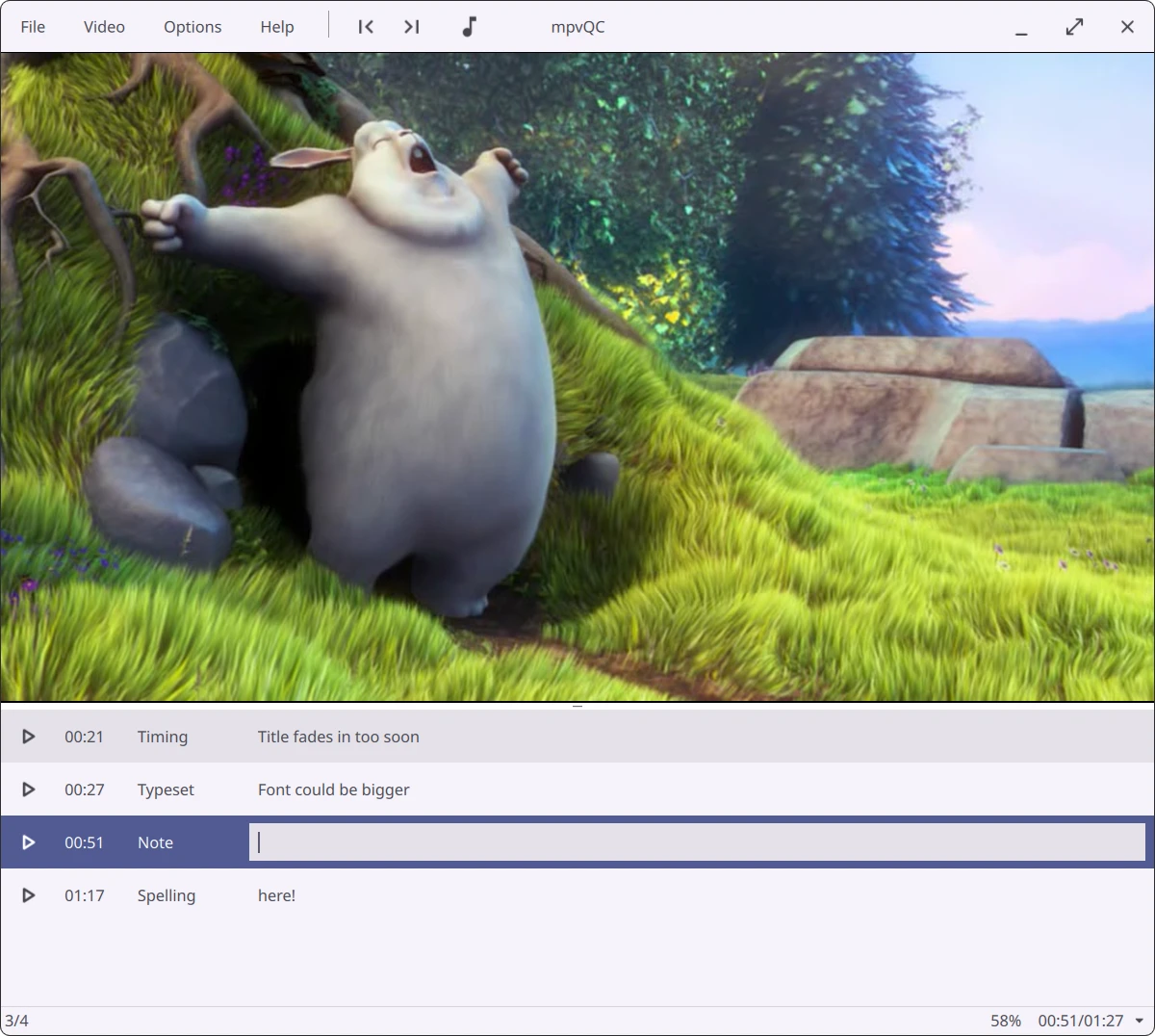 Screenshot of application